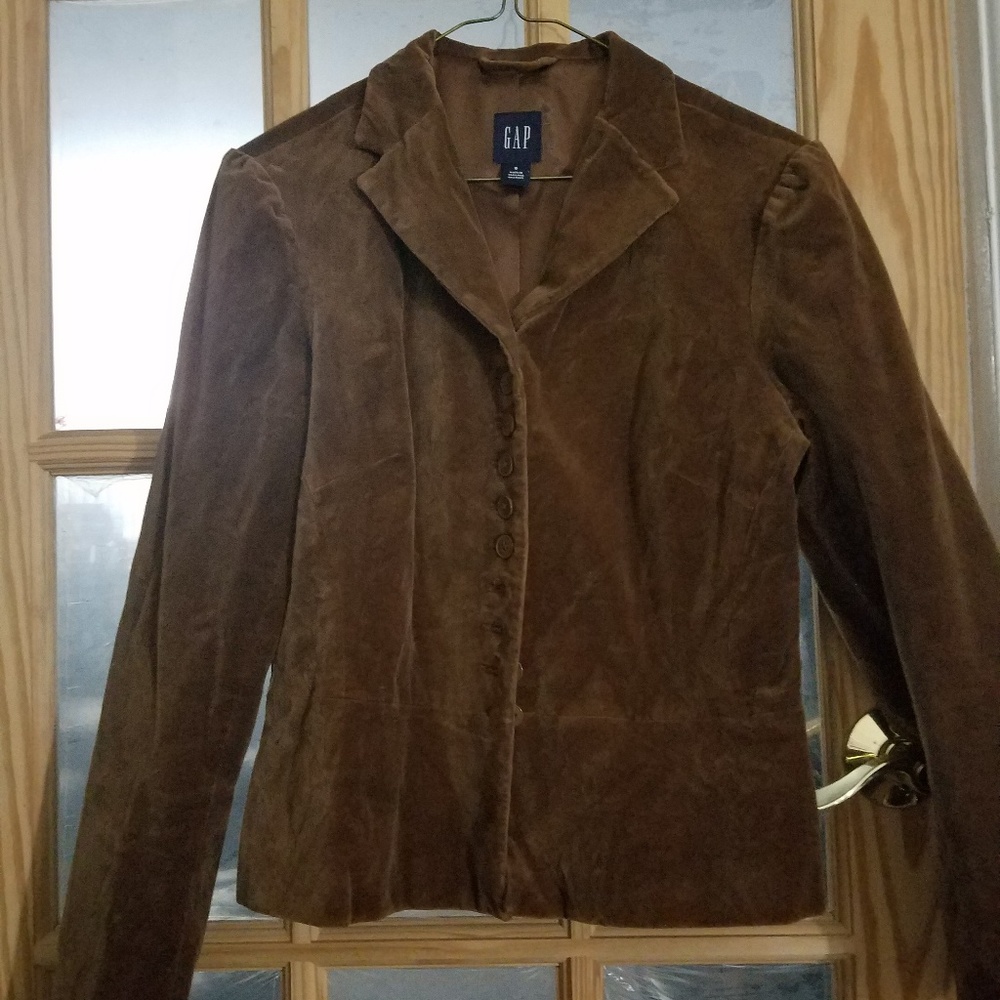 GAP Brown velvet blazer
